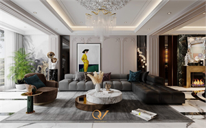  Download Free 3D Living Room- Kitchen Interior Model By Van Quyet