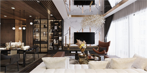 Download Free Living Room – Kitchen Interior Model By Kts Hai Quy