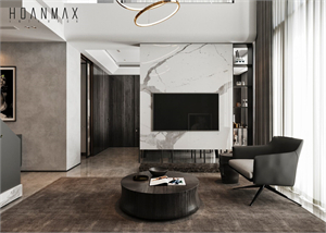 Free 3D Living Room- Kitchen Interior Model Download by Hoan Max
