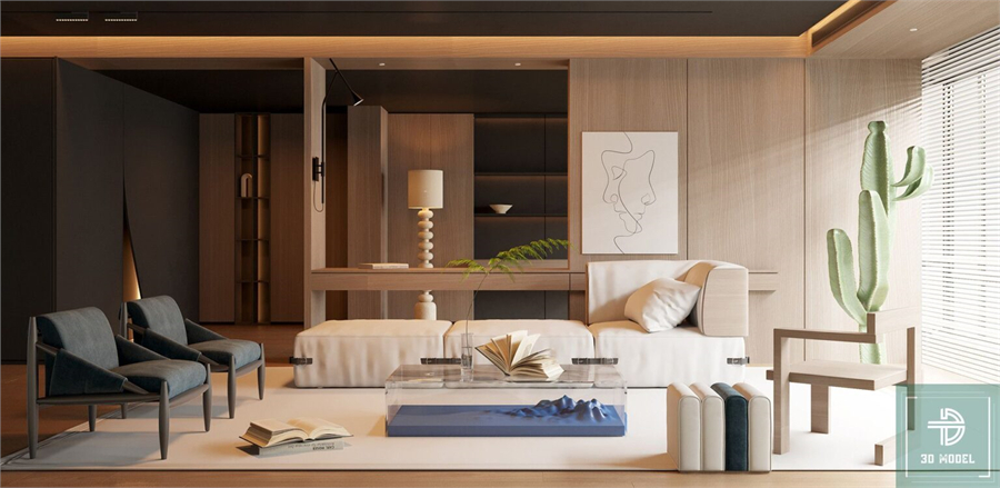  Free 3D Living Room Interior Model Download By Dinh Thanh