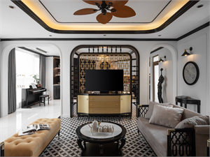 3D Indochine Living Room – Kitchen Interior Model Download by Le Viet Dung
