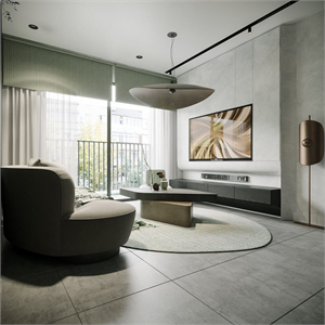 3D Living Room – Kitchen Interior Model Download by Trung Nghia