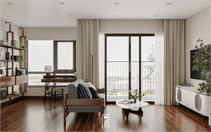 3D Living Room – Kitchen Interior Model Download by Cuong Tran