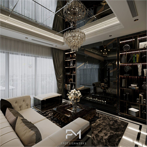 3D Living Room – Kitchen Interior Model Download by Phong Mai BK