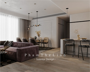 Download Free 3D Living Room Interior Model by Pham The Linh