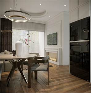  3D Living Room – Kitchen Interior Model Download by Trung Nghia