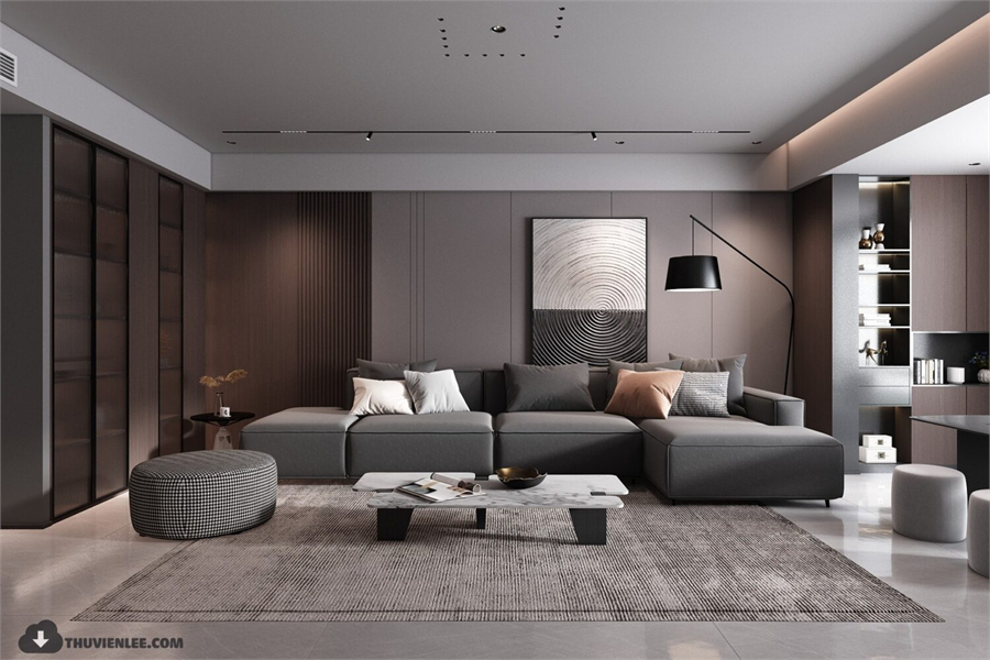  Download Free 3D Living Room Interior Model By Huy Hieu Lee