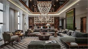 3D Living Room Interior Model Download by Mai Thanh Luan