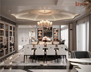  3D Living Room – Kitchen Interior Model Download by Tuan An