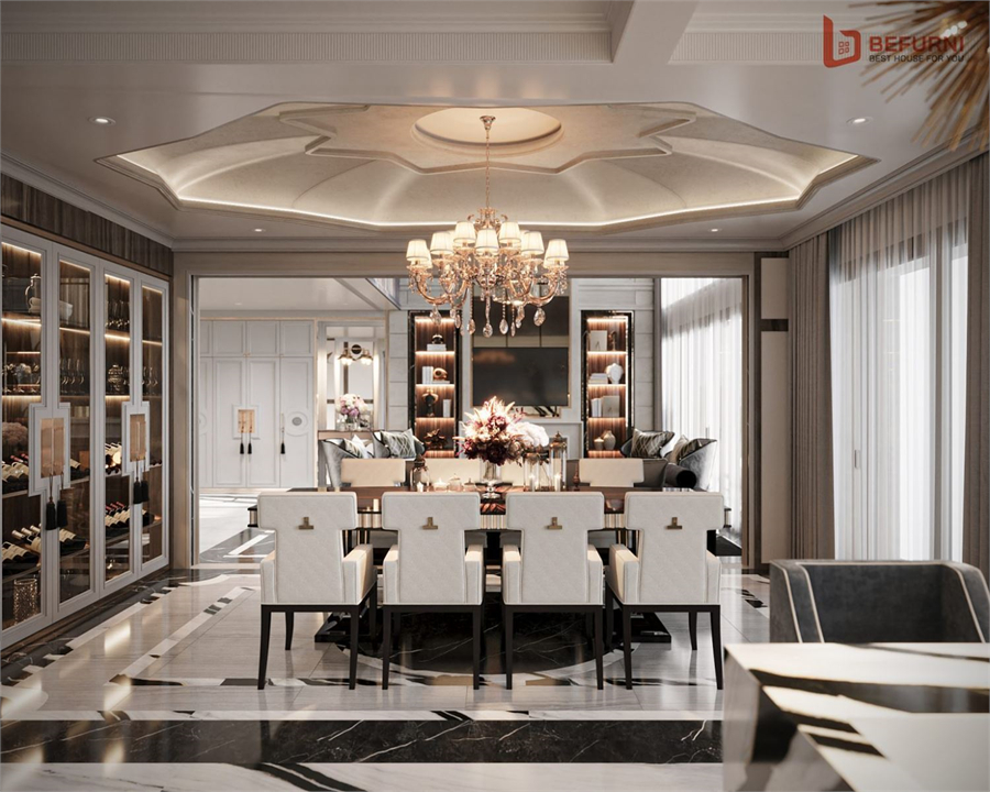  3D Living Room – Kitchen Interior Model Download by Tuan An