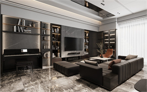 3D Living Room Interior Model Download by Nguyen Huu Cong