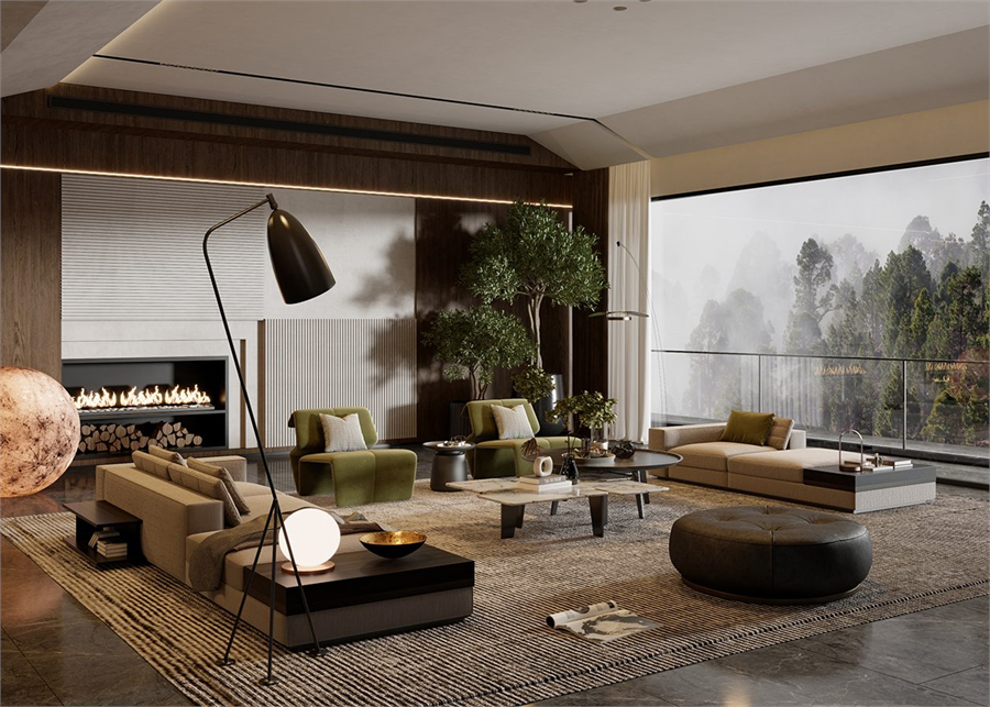 3D Interior Living Room Model For Free Download