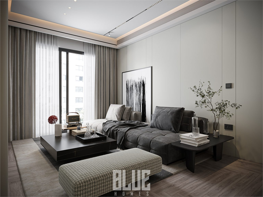 3D Living Room – Kitchen Interior Model Download by Huy Pham