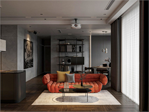  3D Living Room – Kitchen Interior Model Download by Duy Trinh