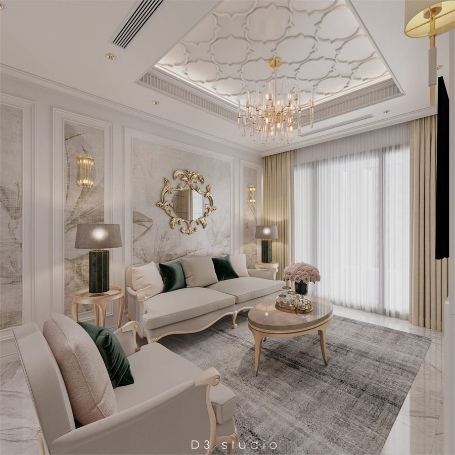 3D Living Room – Kitchen Interior Model Download by Ta Duyen