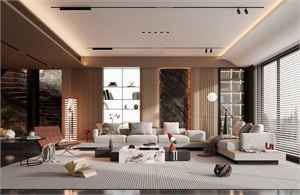  3D Interior Living Room Model For Free Download by Kha Vi