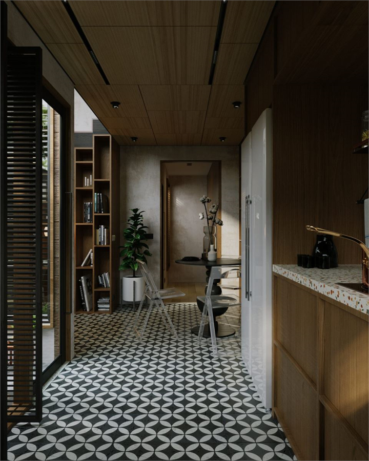  3Ds Max Interior Living Room – Kitchen Model For Free Download by Thanh Nguyen