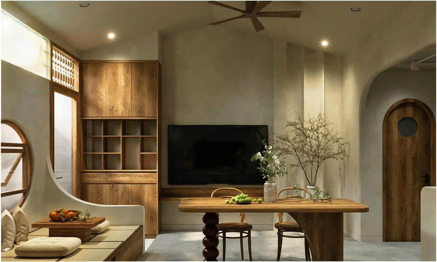 3Ds Max Interior Living Room – Kitchen Model For Free Download by Hue