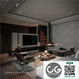 3Ds Max Living Room Interior Model Download by Duc Dung