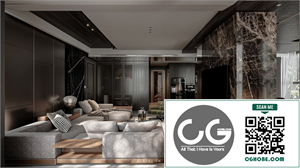 3Ds Max Living Room – Kitchen Interior Model Download by Mai
