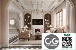 3Ds Max Living Room Interior Model Download by Phuong Viet