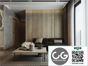 3Ds Max Living Room – Kitchen Interior Model Download by Tung Nguyen