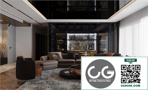 3Ds Max Living Room – Kitchen Interior Model Download by Ngo Chau