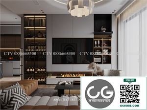 3Ds Max Living Room – Kitchen Interior Model Download by Long Tran