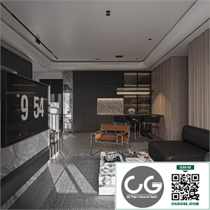 3Ds Max Living Room Interior Model Download by Lê Hoang Tin