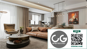  3Ds Max Living Room – Kitchen Interior Model Download by Hoan Max