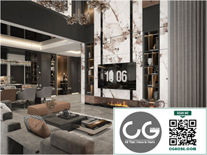  3Ds Max Living Room – Kitchen Interior Model Download By Nhan Hoang Hoang