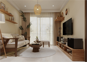3D Living Room – Kitchen Interior Model Download by Nguyen Duc Anh