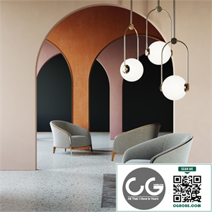 Free 3D Model Interior Scene 002 By MIBS