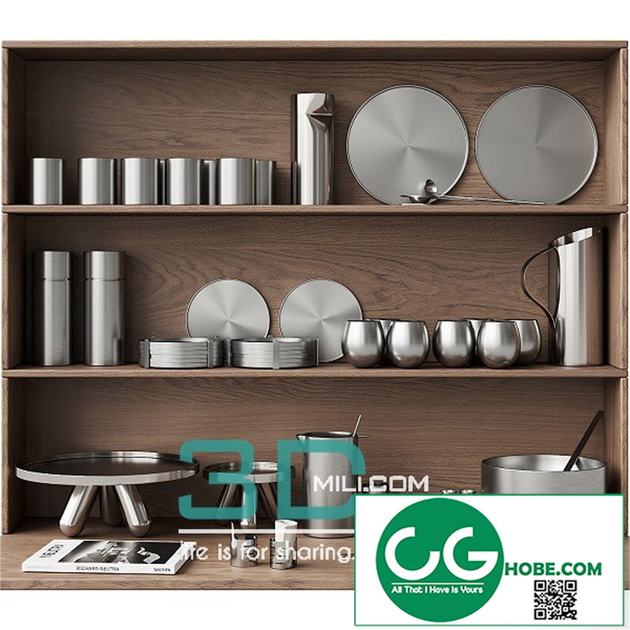 059 Kitchen Secor Set DISHES Aluminum