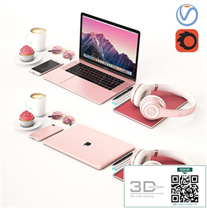 Workplace Rose Gold MacBook