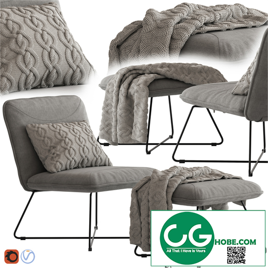 Yolanda Lounge Chair and Ottoman