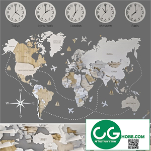 3d world map
