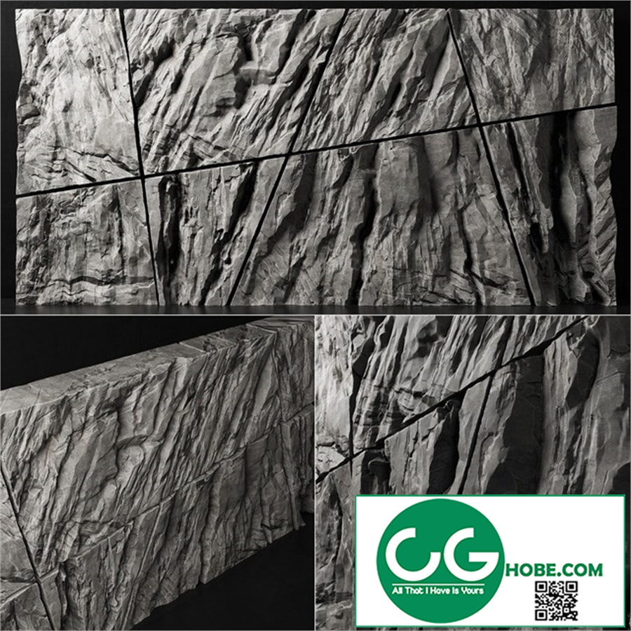 Stone rock wall