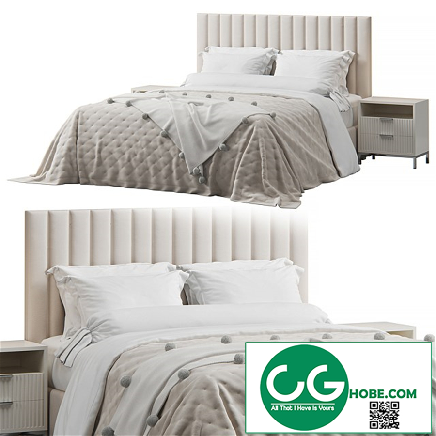 Kennedy Queen Tufted Headboard Bed