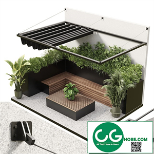 Landscape Furniture with Pergola