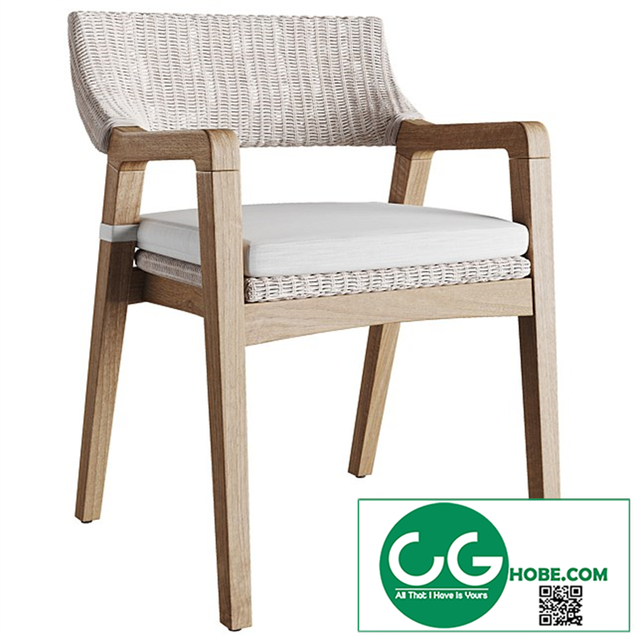 English Elm Woven Lucia Outdoor Arm Chair