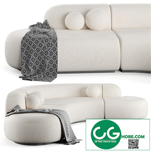 Bjorn Sofa Boucle Cream fabric