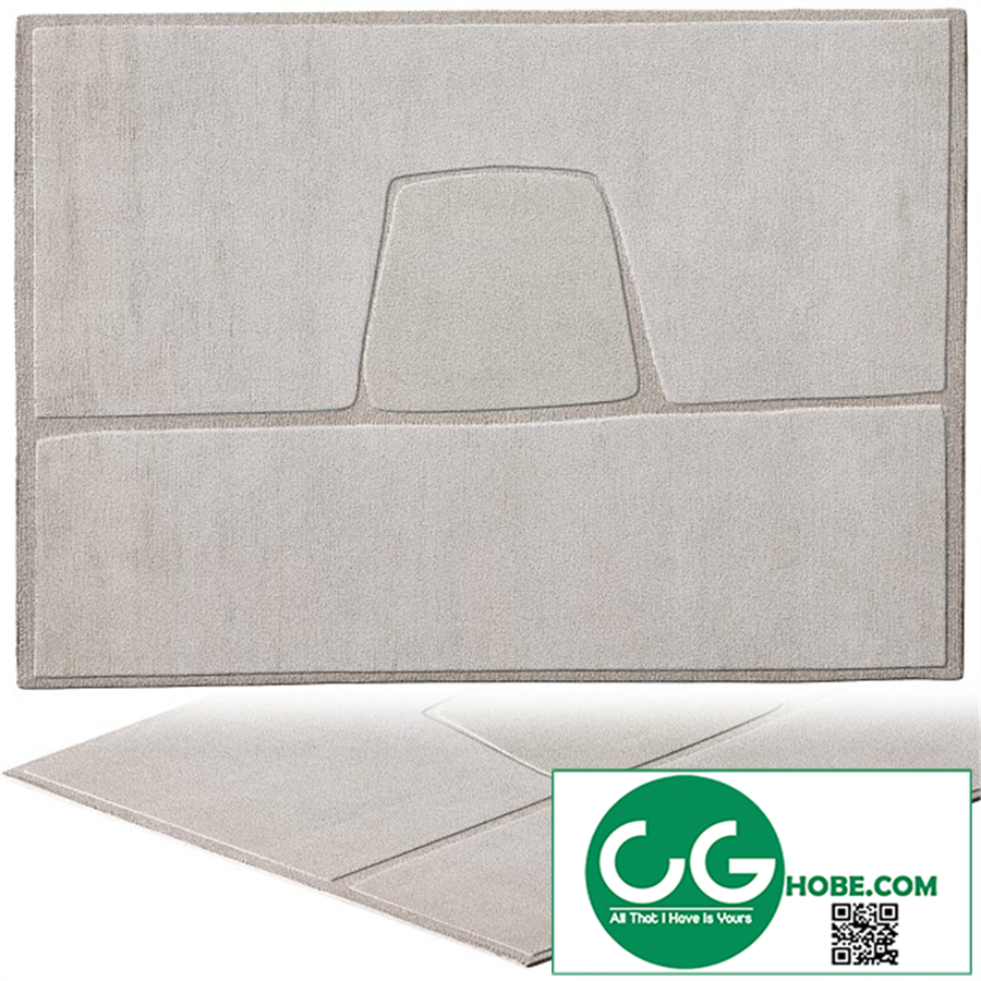 CC-Tapis Cut Out Monocromo Linen Rug