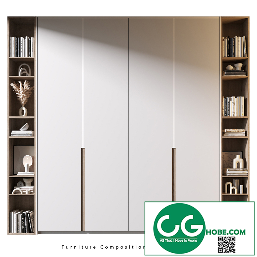 Modern side cabinet storage cabinet decorative cabinet 3D model