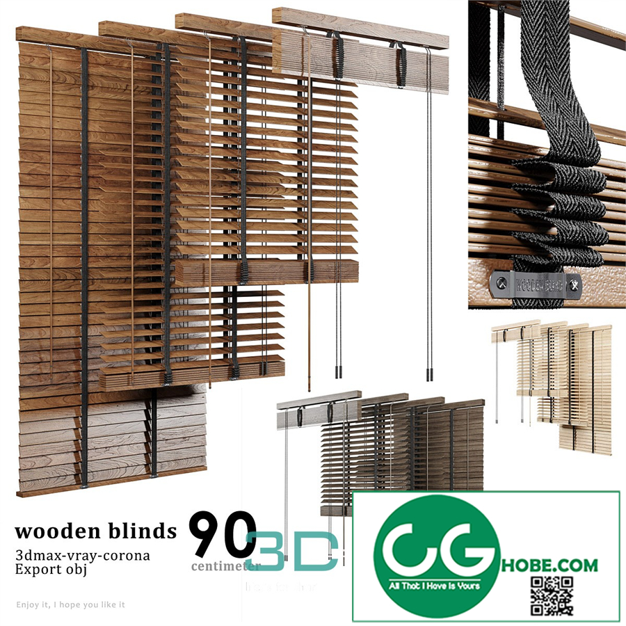 Wooden Blind 02 90cm