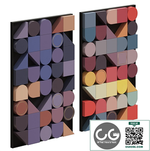 Decorative geometric panel