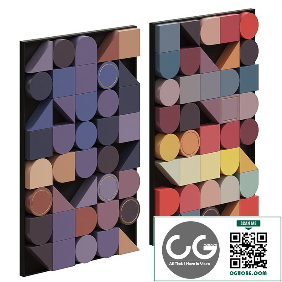 Decorative geometric panel