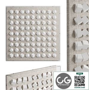 Plexi art frame white cubes by HKLIVING