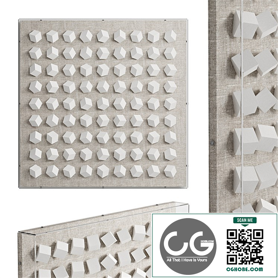 Plexi art frame white cubes by HKLIVING
