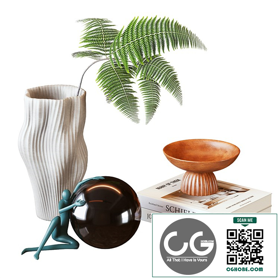 Vase and Plant Decorative Set